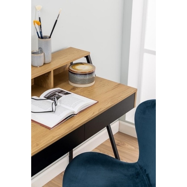 Biurko Reece czarny/naturalny - ACTONA